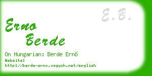 erno berde business card